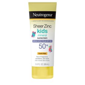 Neutrogena Sheer Zinc Kids Mineral Sunscreen Lotion SPF 50+, 3 fl. oz