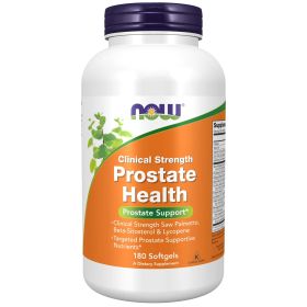 NOW Supplements, Prostate Health, Clinical Strength Saw Palmetto, Beta-Sitosterol & Lycopene, 180 Softgels