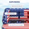 Outsunny 3 Person Towable Tubes for Boating, Spacious Family Size Inflatable Boat Tube Blow Up Couch w/ Front and Back Tow Points for Multiple Riding