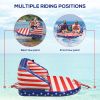 Outsunny 3 Person Towable Tubes for Boating, Spacious Family Size Inflatable Boat Tube Blow Up Couch w/ Front and Back Tow Points for Multiple Riding