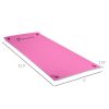 Soozier 12' x 5' Lily Pad Floating Mat with Cup Holder Table, 3-Layer Portable Roll-Up Water Mat Float Dock for 2-3 People, on Lake, River, Beach, Swi