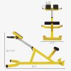 Soozier Roman Chair Back Extension Machine, Height Adjustable Hyperextension Bench with Dip Bars, Multi-Functional for Back, Core, Arms and Whole-Body