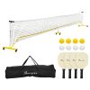 Soozier Pickleball Set with Net, Court Markers and Wheels, 22FT Portable Pickleball Net for Driveway with 4 Pickleball Paddles, 8 Pickleballs and 1 Ca