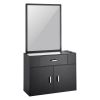 VEVOR Salon Storage Cabinet, Wall Mounted Barber Salon Station for Hair Stylist, Hair Stylist Station Set, with 3 Sleeves, A Mirror, Double-door Cabin