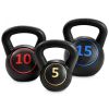 5 10 15 lbs Weight Kettlebell Home Fitness 3 Pieces Set Kettle Bell