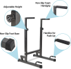 Heavy Duty Steel Dip Stand Station Adjustable Height Strength Training Pull Push Up Bar For Home Gym