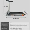 Folding Treadmill 2.5HP 12KM/H, Foldable Home Fitness Equipment with LCD for Walking & Running, Cardio Exercise Machine, 4 Incline Levels, 12 Preset o