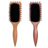 Gold Plated Curling Brush, Curl Defining Brush, Curl Brush For Curly Hair, For Combing And Shaping Men's And Women's Curls To Reduce Pulling And Curl