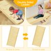 3-in-1 Wooden Climber Ladder Structure with Rock Climbing Ramp and Padding