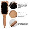 Gold Plated Curling Brush, Curl Defining Brush, Curl Brush For Curly Hair, For Combing And Shaping Men's And Women's Curls To Reduce Pulling And Curl