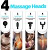 Mini Massage Gun Small Pocket Size Portable Compact Percussion Massager for Travel Gym, 4 Heads 4 Speed